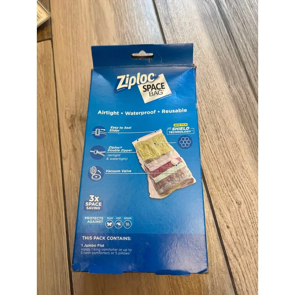 Ziploc Space Bag Jumbo Flat Bed & Linen Vacuum Storage Bag 2’8” x 3’6”